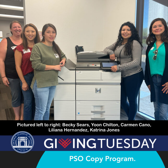 PSO Copy Program volunteers standing by the copier